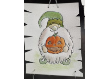 Stickdatei - Halloween Gnome 1 Kürbislaterne